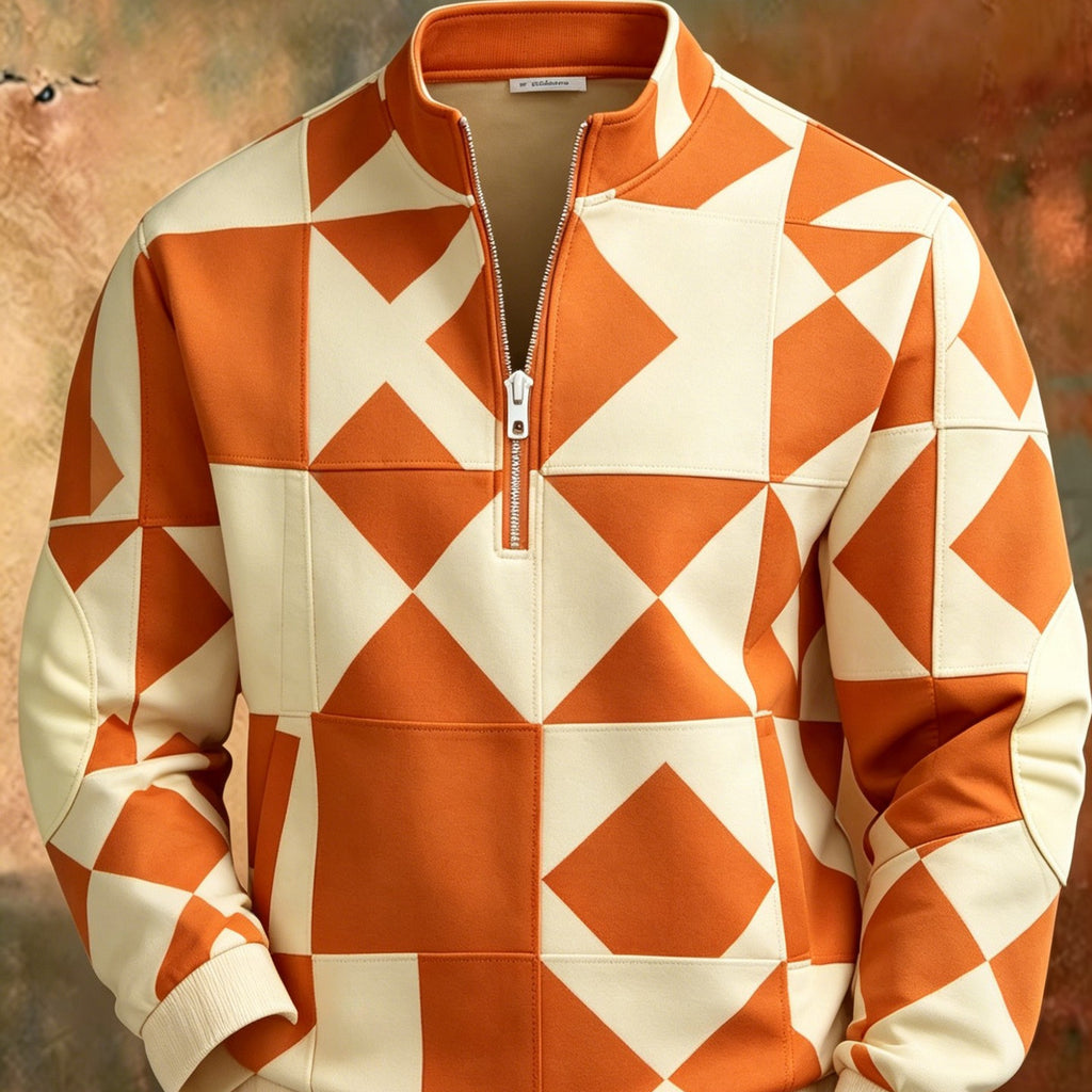 Sudadera de hombre con capucha y media cremallera