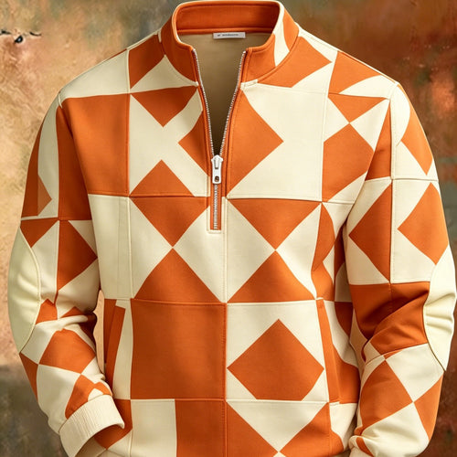 Sudadera de hombre con capucha y media cremallera