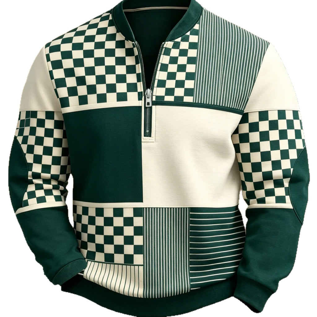 Sudadera de hombre con capucha y media cremallera