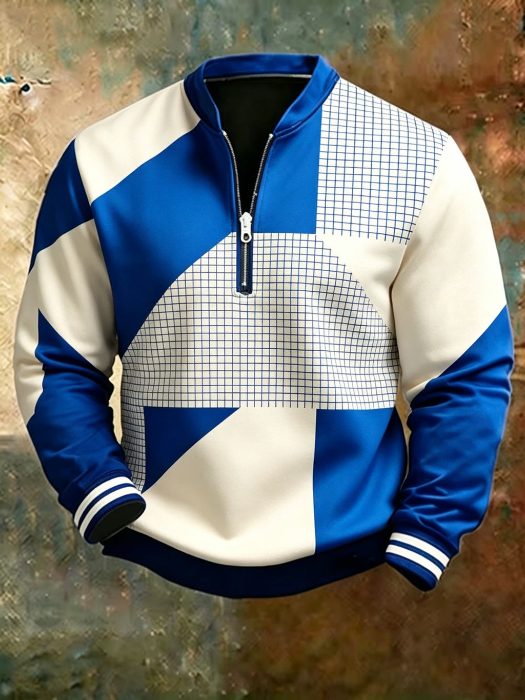 Sudadera de hombre con capucha y media cremallera