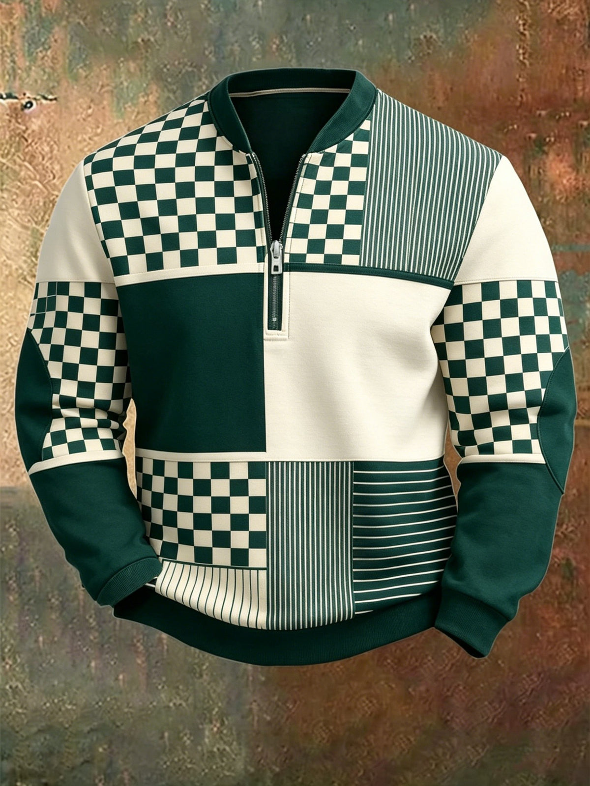 Sudadera de hombre con capucha y media cremallera