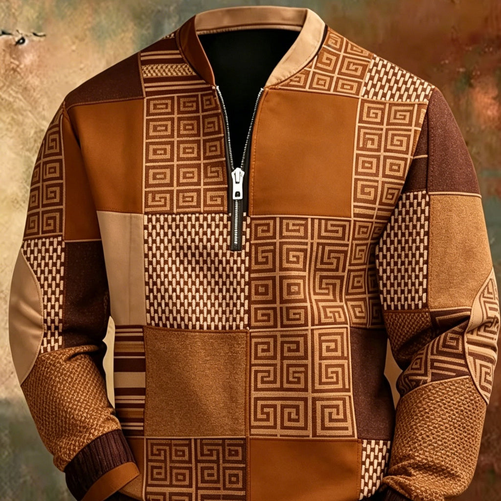 Sudadera de hombre con capucha y media cremallera