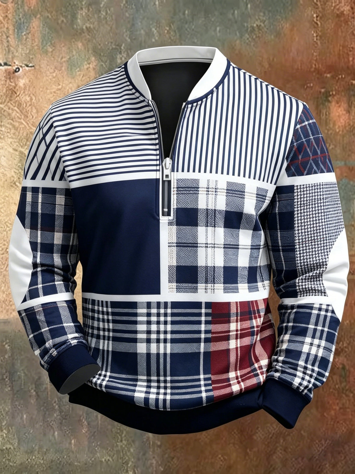 Sudadera de hombre con capucha y media cremallera