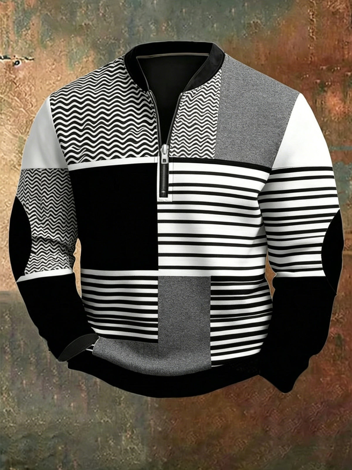 Sudadera de hombre con capucha y media cremallera