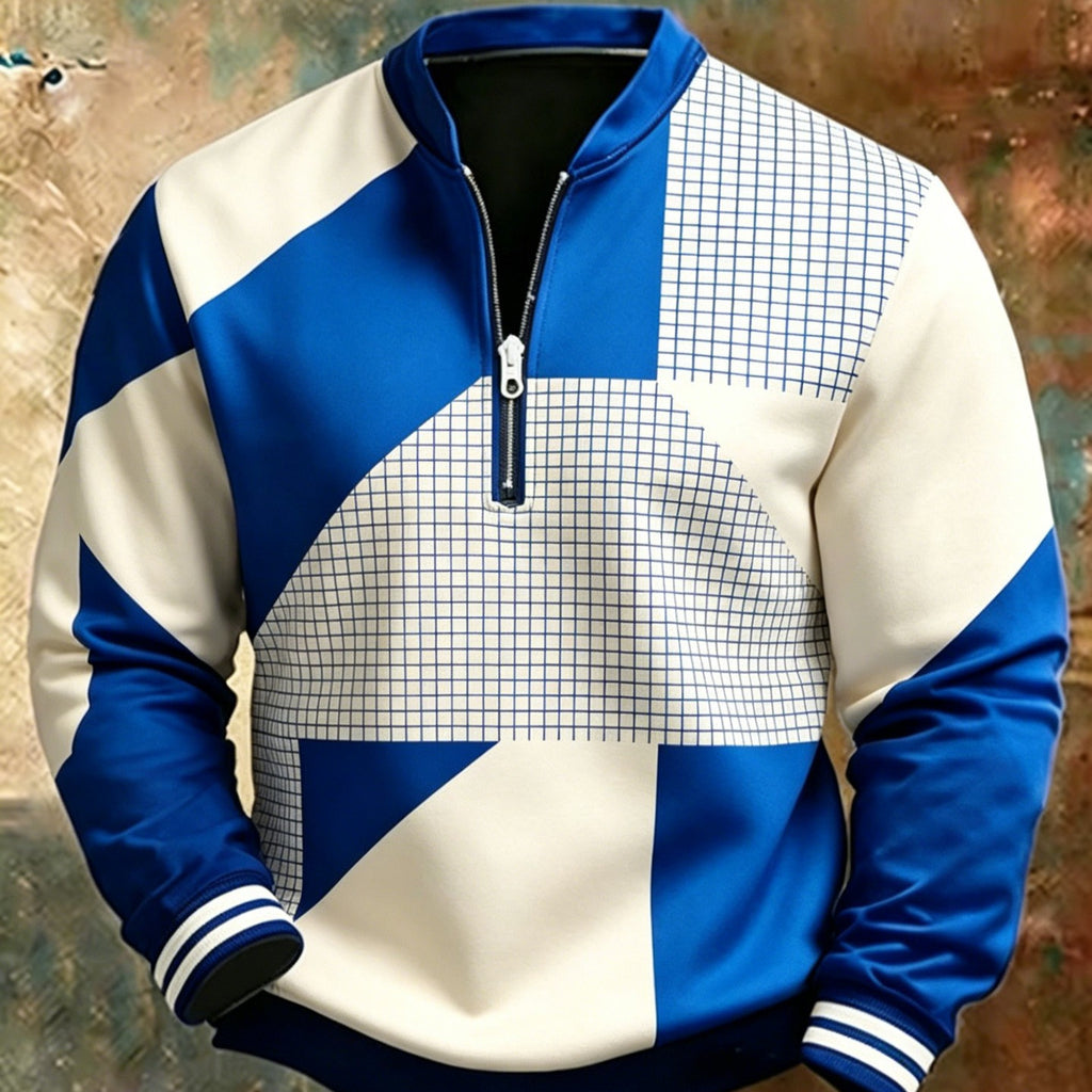 Sudadera de hombre con capucha y media cremallera