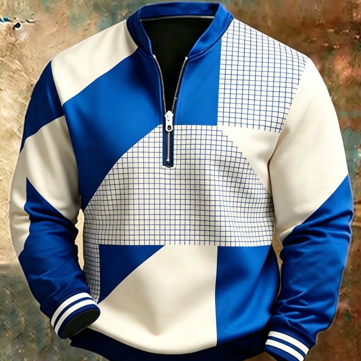 Sudadera de hombre con capucha y media cremallera