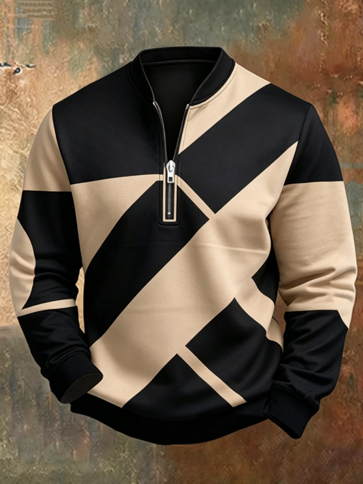 Sudadera de hombre con capucha y media cremallera