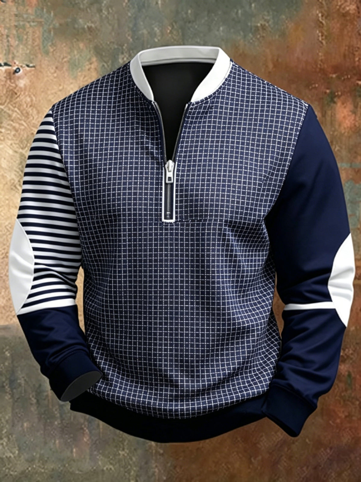 Sudadera de hombre con capucha y media cremallera